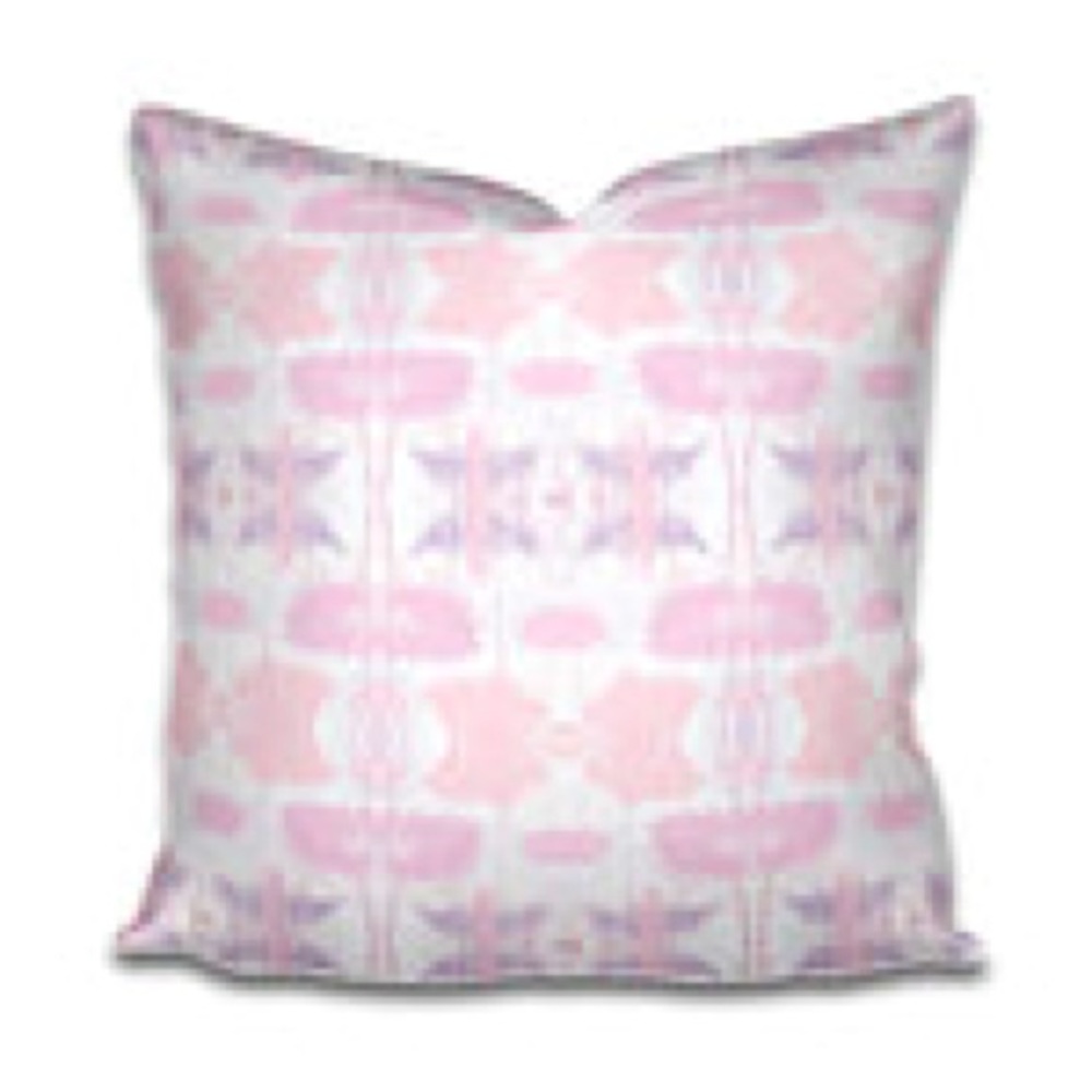 Light blush and purple lumbar pillow cover